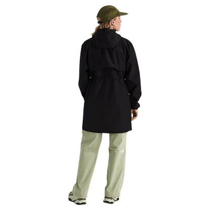 NORTHFACE WOMEN'S DAYBREAK MID RAIN PARKA - TNF BLACK WW BACK