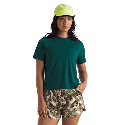 NORTHFACE WOMEN'S DUNE SKY SHORTSLEEVE - DEEP NORI WW FRONT
