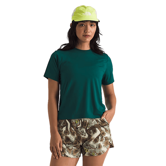 NORTHFACE WOMEN'S DUNE SKY SHORTSLEEVE - DEEP NORI WW FRONT