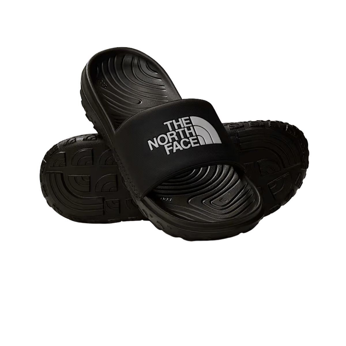NORTHFACE WOMEN'S NEVER STOP CUSH SLIDE TNF BLACK FRONT