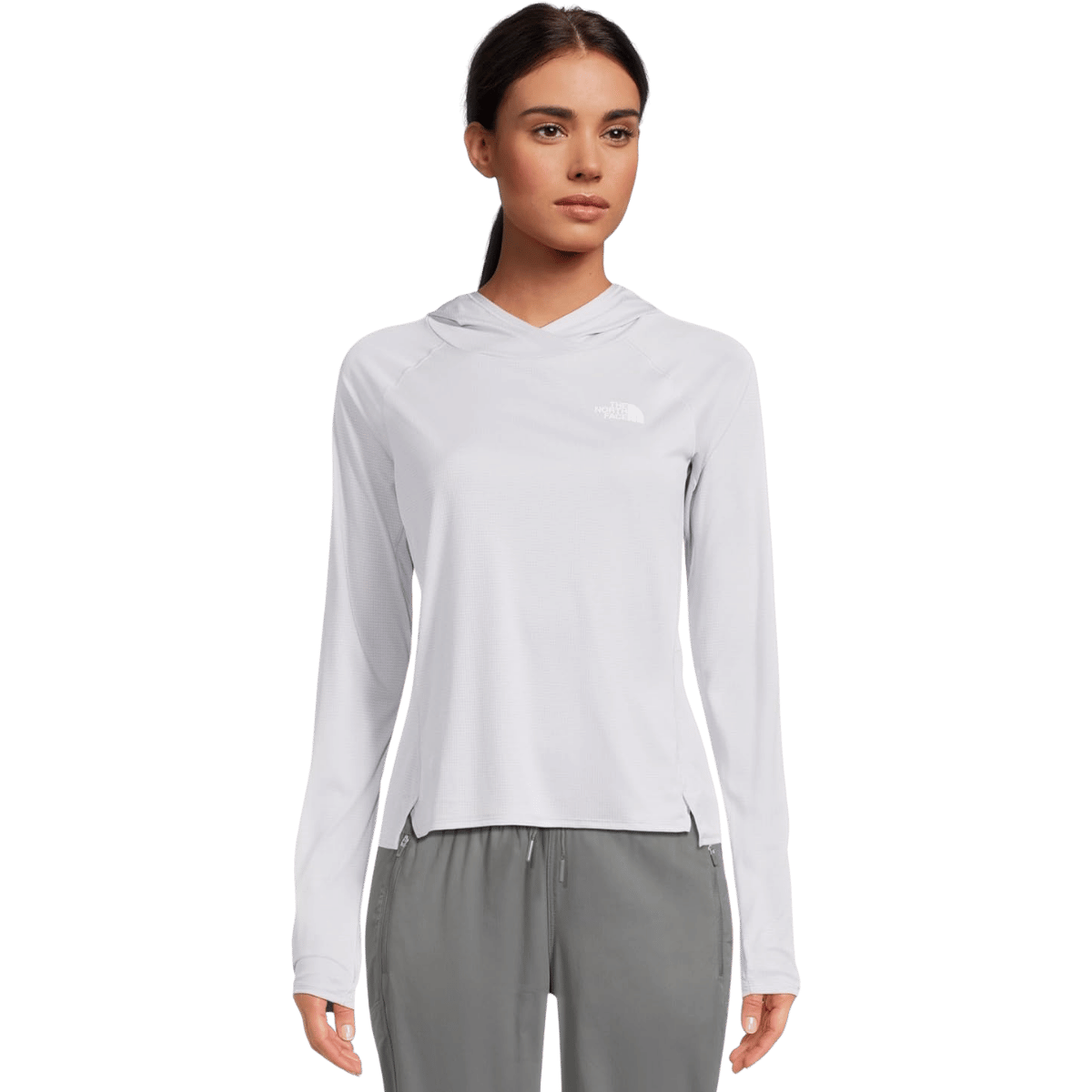 NORTHFACE WOMEN'S SUNRISER SLIM FIT HOODIE - MYSTIC HAZE WW FRONT