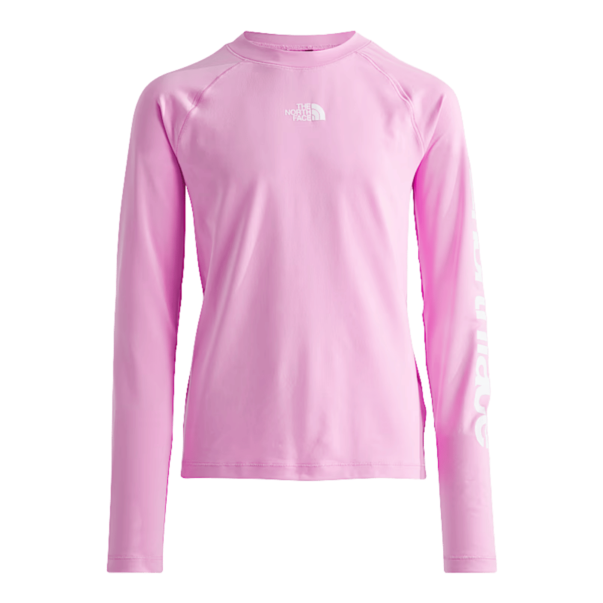 NORTHFACE YOUTH AMPHIBIOUS LONGSLEEVE TEE - CYBER PINK FRONT