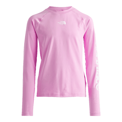 NORTHFACE YOUTH AMPHIBIOUS LONGSLEEVE TEE - CYBER PINK FRONT