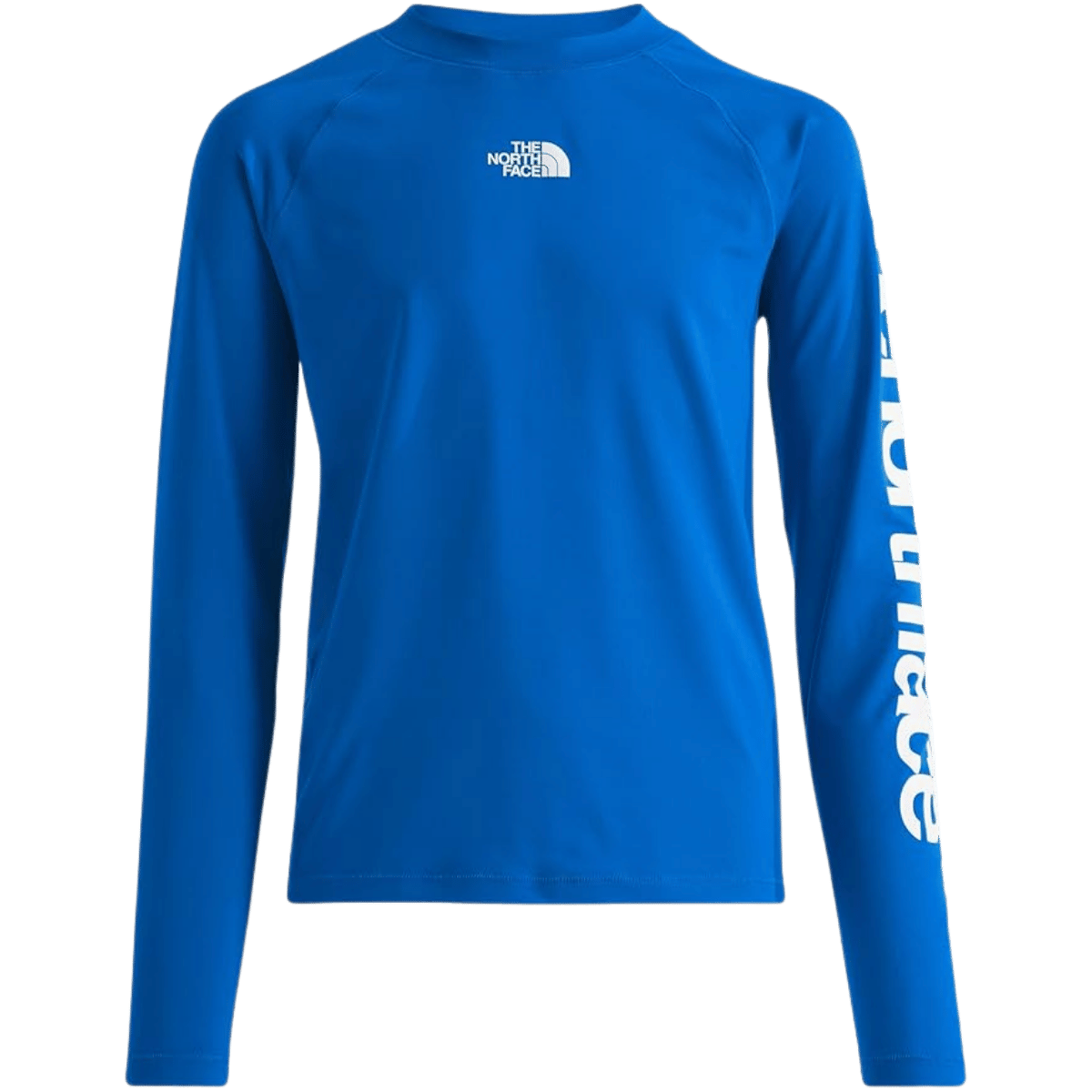 NORTHFACE YOUTH AMPHIBIOUS LONGSLEEVE TEE - HERO BLUE FRONT