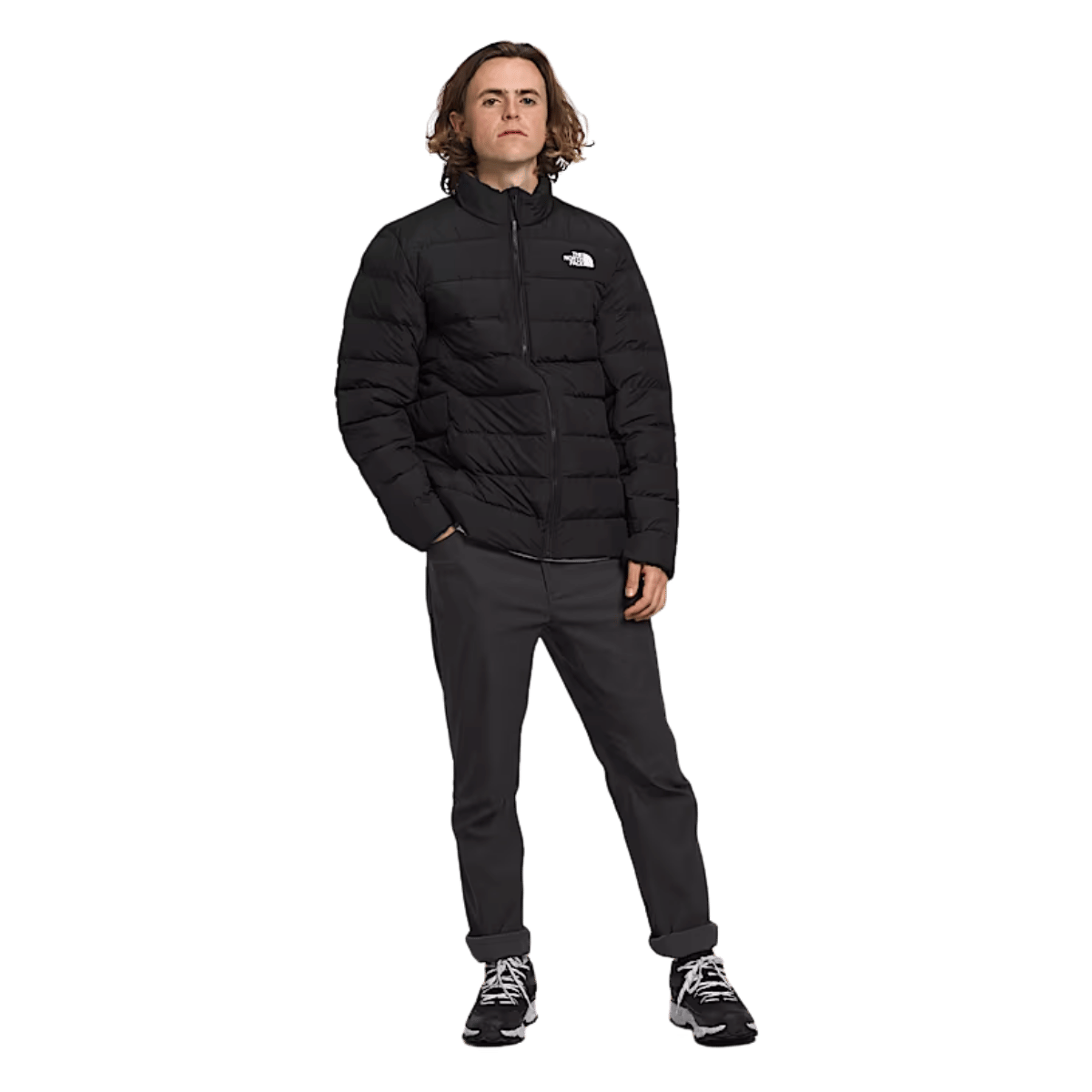 NORTHFACE ACONCAGUA 3 VERSATILE JACKET - TNF BLK - FRONT FULL VIEW WW