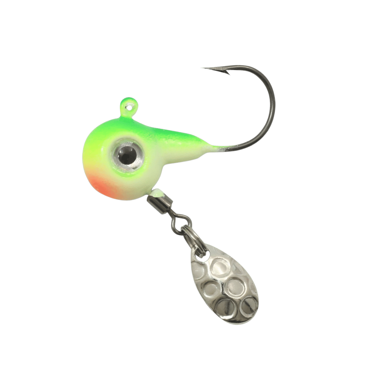NORTHLAND FIREBALL SPIN JIG GLOW WATERMELON IMAGE