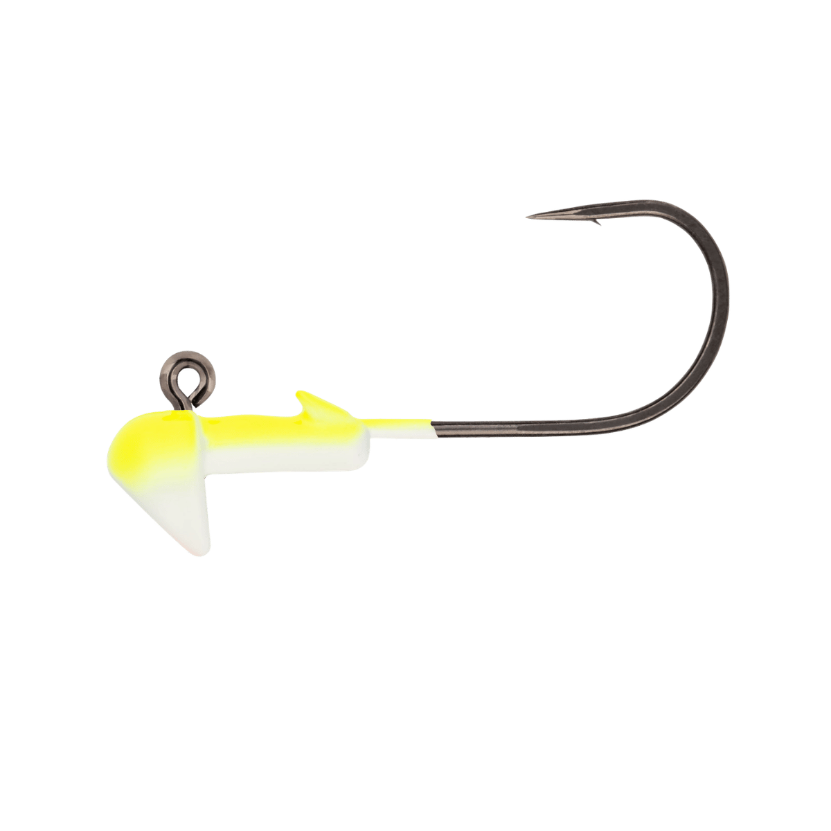NORTHLAND TUNGSTEN STAND-UP JIG SUPER GLOW CHARTREUSE WHITE IMAGE