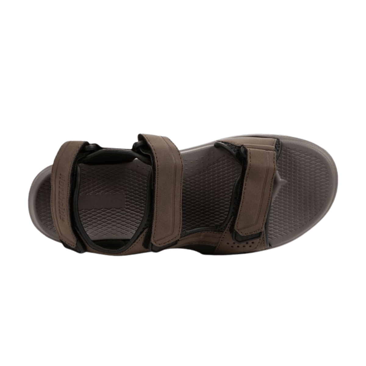 NORTHSIDE LAKELAND SANDAL - MEDIUM BROWN/BLACK TOP VIEW