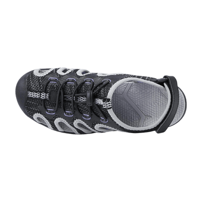   NORTHSIDE WOMEN'S TORRANCE CLOSED TOE SANDAL - BLACK/LILAC TOP VIEW