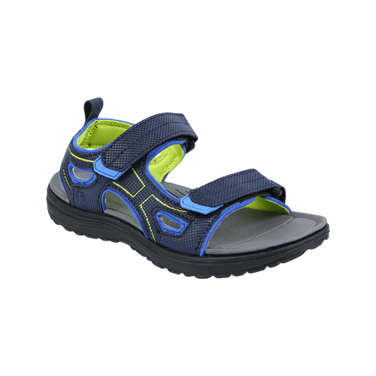 NORTHSIDE KIDS RIVERSIDE LITE OPEN TOE SPORT SANDAL - NAVY/VOLT