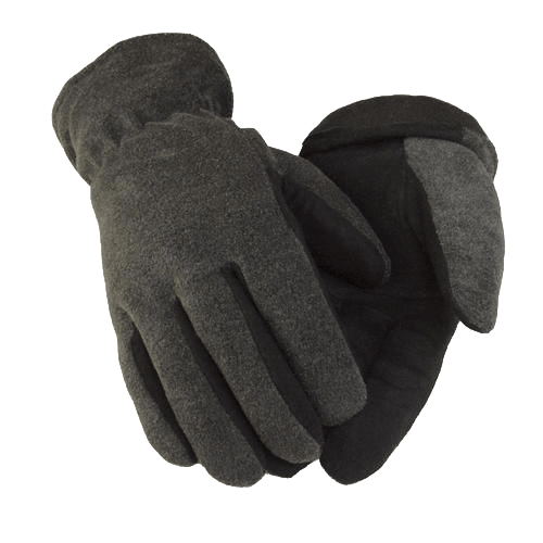 NORTH STAR FUR INSULATED FLEECE SUEDE PALM GLOVE- GREY