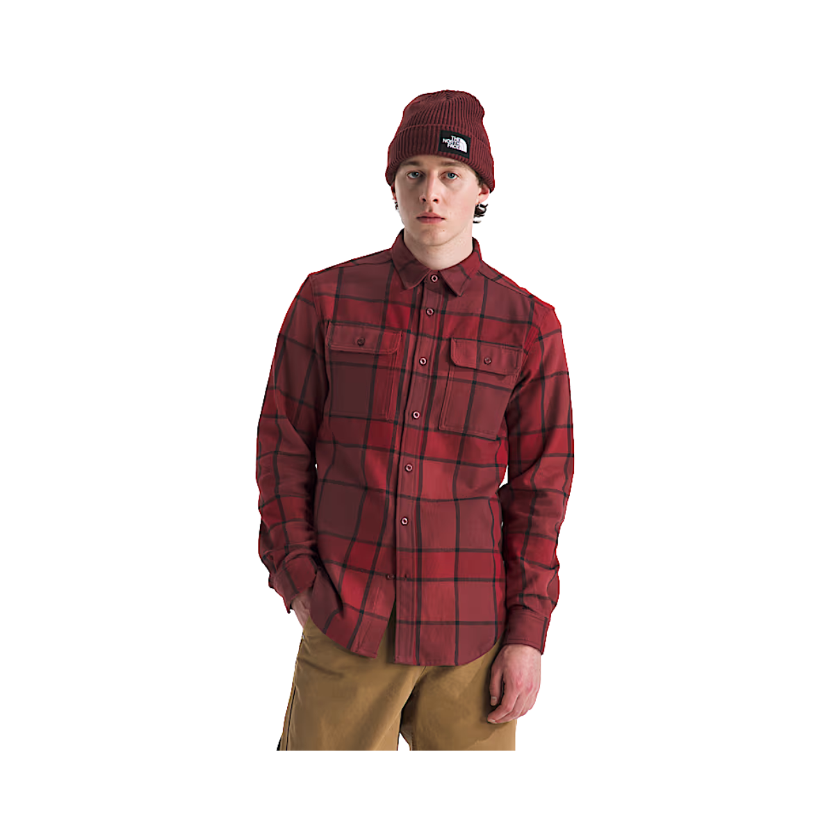 NORTH_FACE_ARROYO_FLANNEL_SHIRT_PLAID_-_STANDARD_FIT_SUMAC_SM_PLD_FRONT