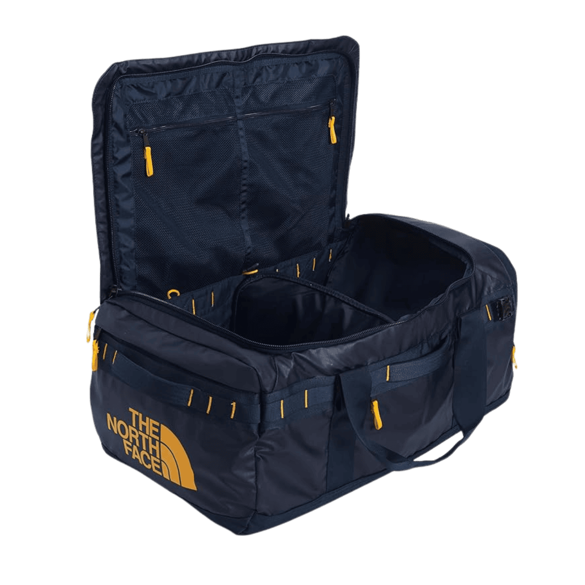 THE NORTH FACE BASE CAMP VOYAGER DUFFEL – 42L - NAVY/GOLD - FEATURING VIEW