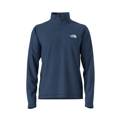 NORTH_FACE_TEXTURED_CAP_ROCK_1_4_ZIP_FLEECE_JACKET_SHADY_BLUE_HEATHER_FRONT
