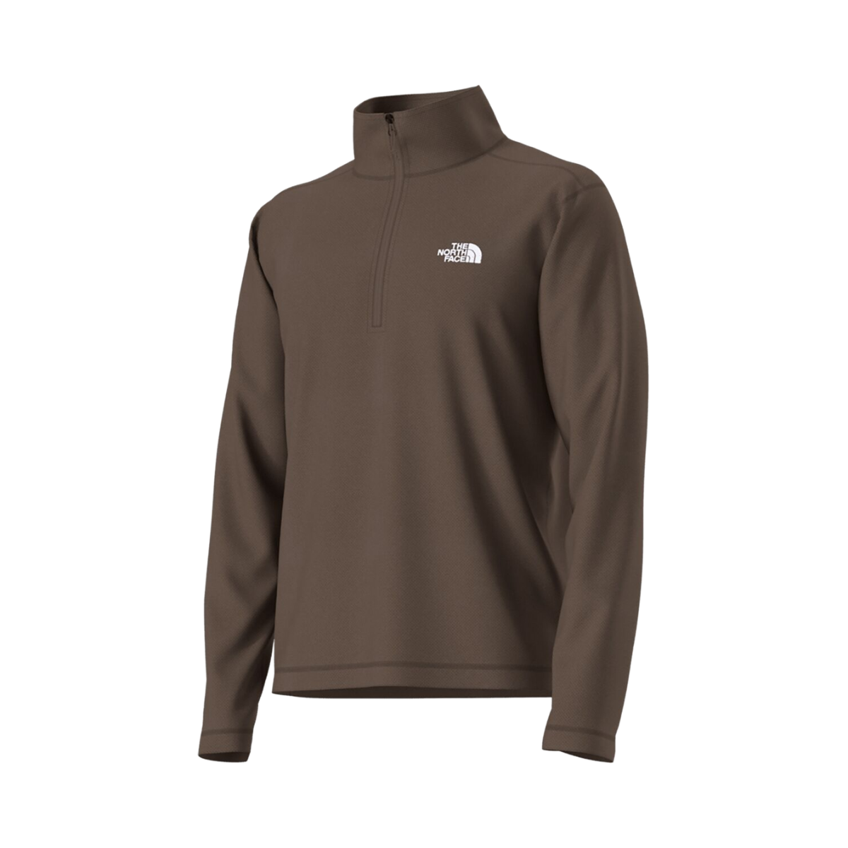 NORTH_FACE_TEXTURED_CAP_ROCK_1_4_ZIP_FLEECE_JACKET_SMOKEY_BROWN_HEATHER_SIDE