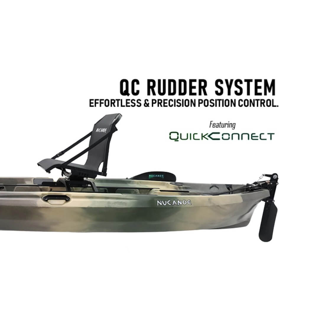 NUCANOE UNLIMITED KAYAK - 12'6" - ARMY CAMO with rudder system option