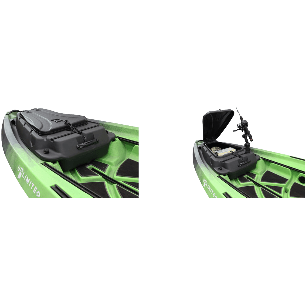 NUCANOE UNLIMITED 12.5 KAYAK - 12'6" - TUNDRA showing the optional gear pod 