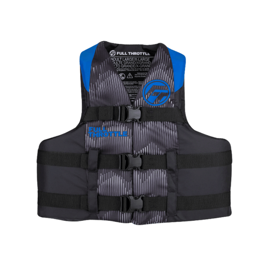 FULL THROTTLE ADULT NYLON VEST - BLUE