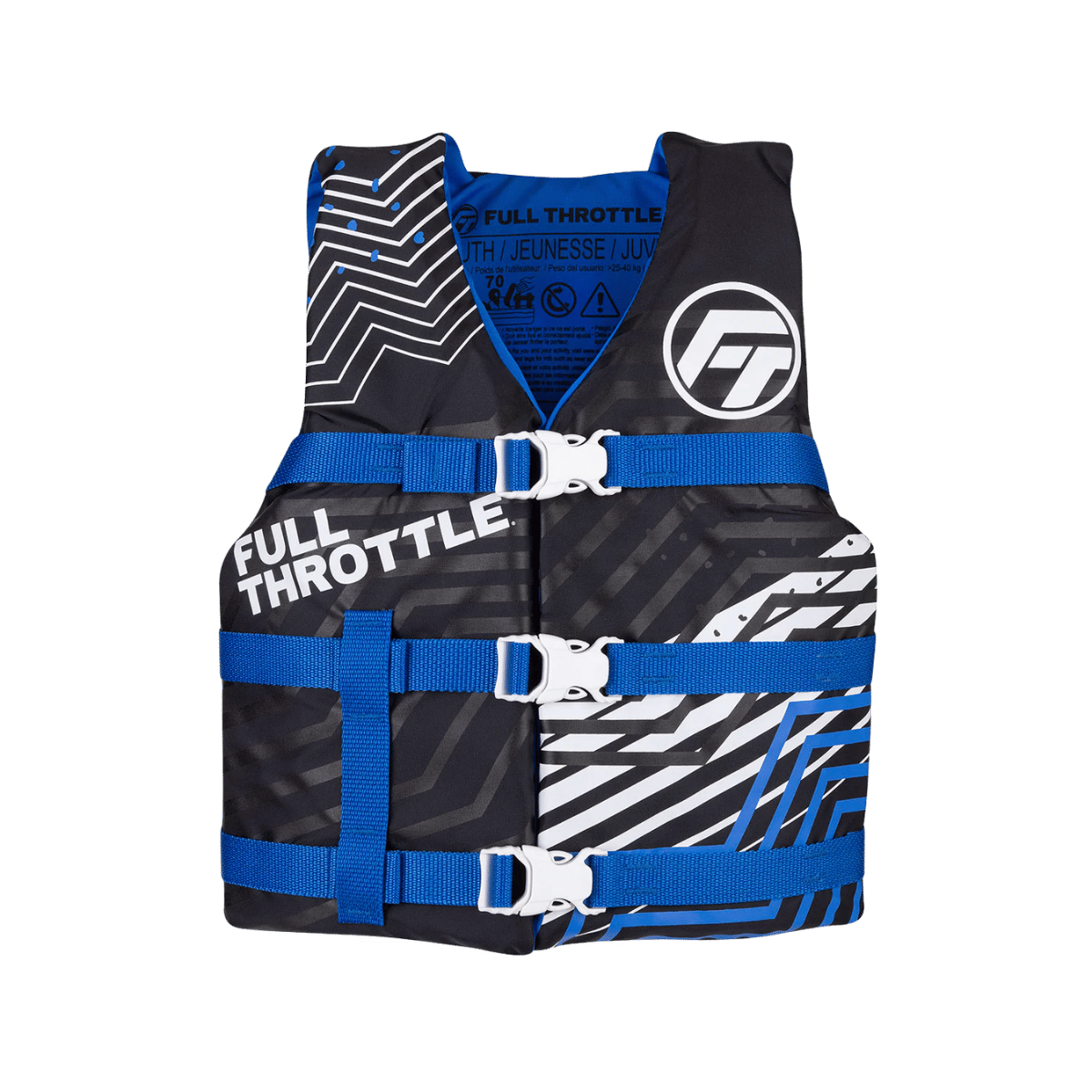 FULL THROTTLE YOUTH NYLON VEST - BLUE