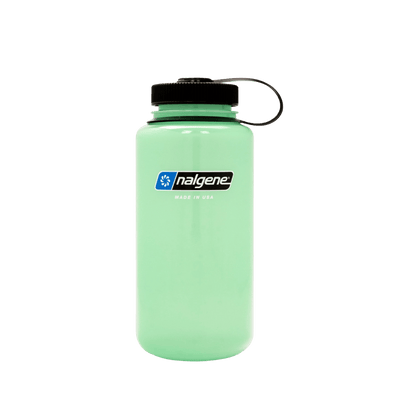 NALGENE WIDE MOUTH SUSTAIN BOTTLE 32OZ - GLOW GREEN - FRONT VIEW