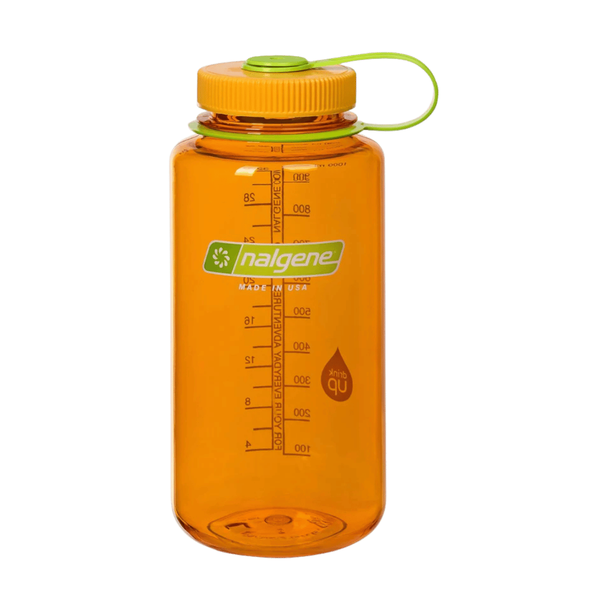 NALGENE WIDE MOUTH SUSTAIN BOTTLE 32OZ - CLEMENTINE - FRONT VIEW
