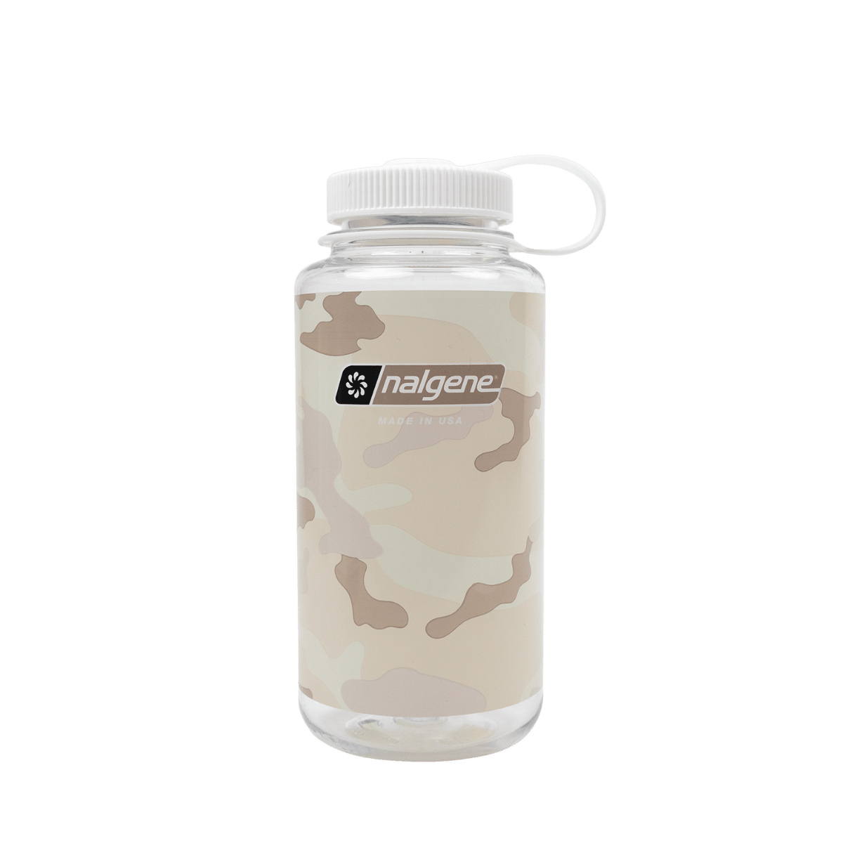NALGENE WIDE MOUTH SUSTAIN BOTTLE 32OZ - CAMO CLEAR -FRONT