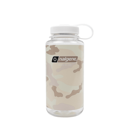 NALGENE WIDE MOUTH SUSTAIN BOTTLE 32OZ - CAMO CLEAR -FRONT