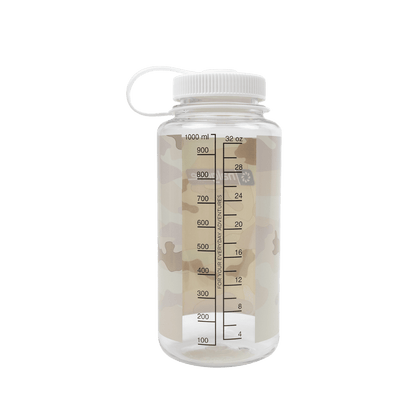 NALGENE WIDE MOUTH SUSTAIN BOTTLE 32OZ - CAMO CLEAR - BACK VIEW