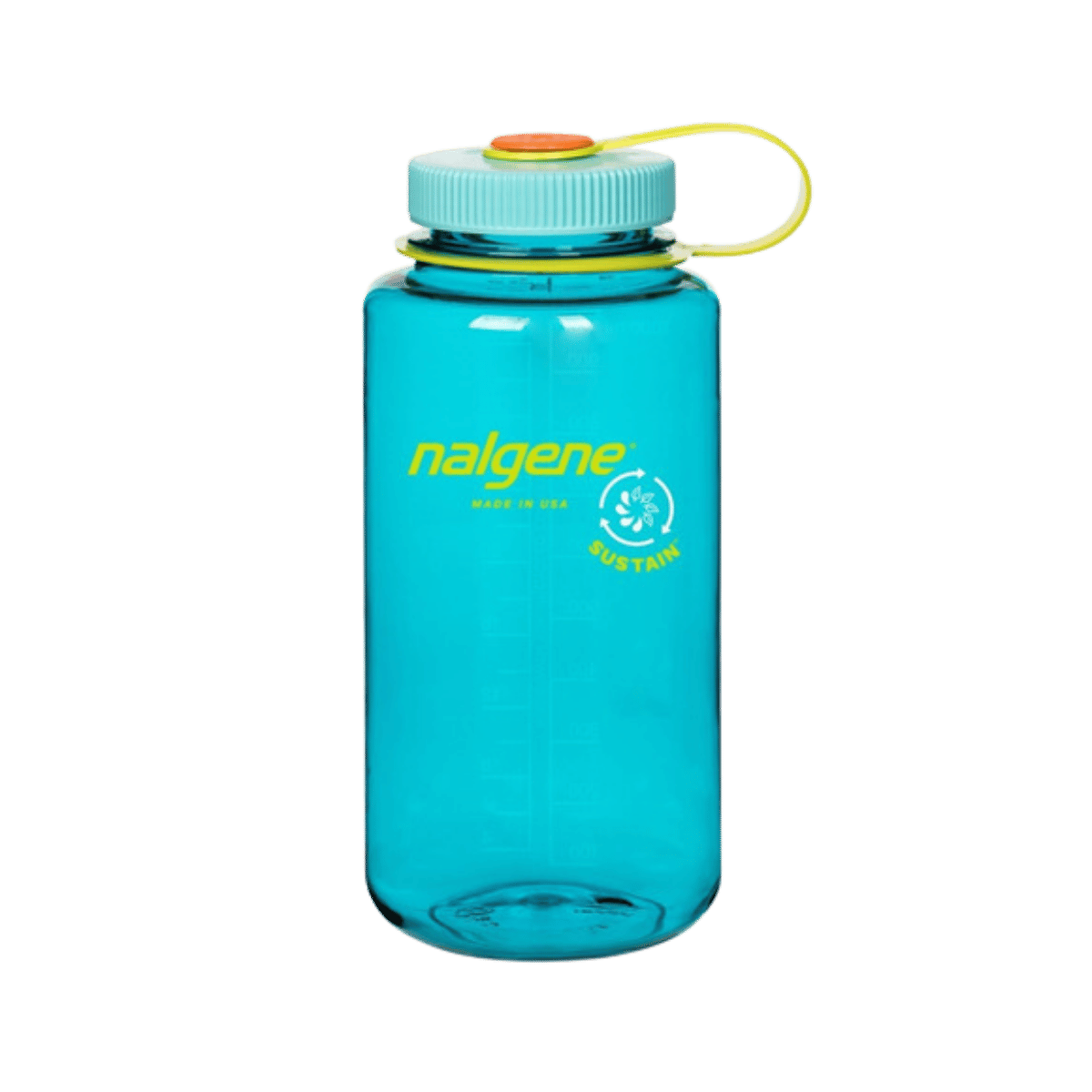NALGENE WIDE MOUTH SUSTAIN BOTTLE 32OZ - CERULEAN - FRONT VIEW