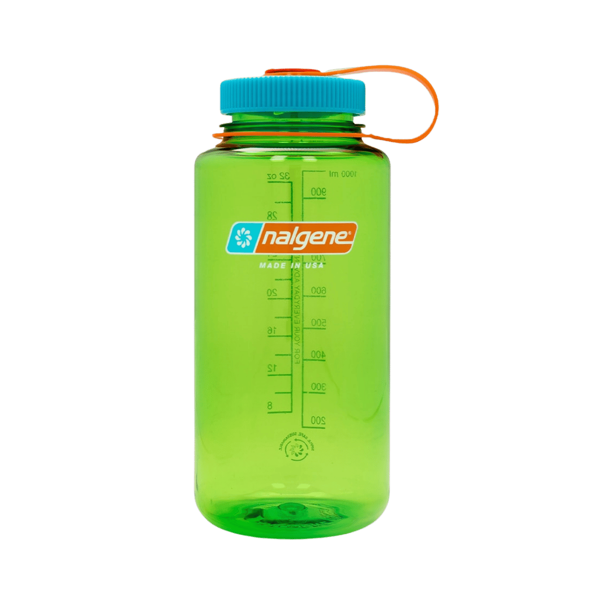 NALGENE WIDE MOUTH SUSTAIN BOTTLE 32OZ - PEAR - FRONT VIEW