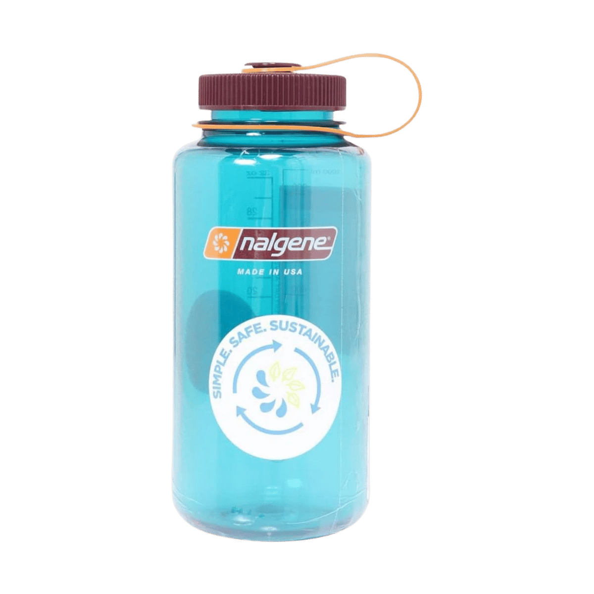 NALGENE WIDE MOUTH SUSTAIN BOTTLE 32OZ - TEAL - FRONT VIEW