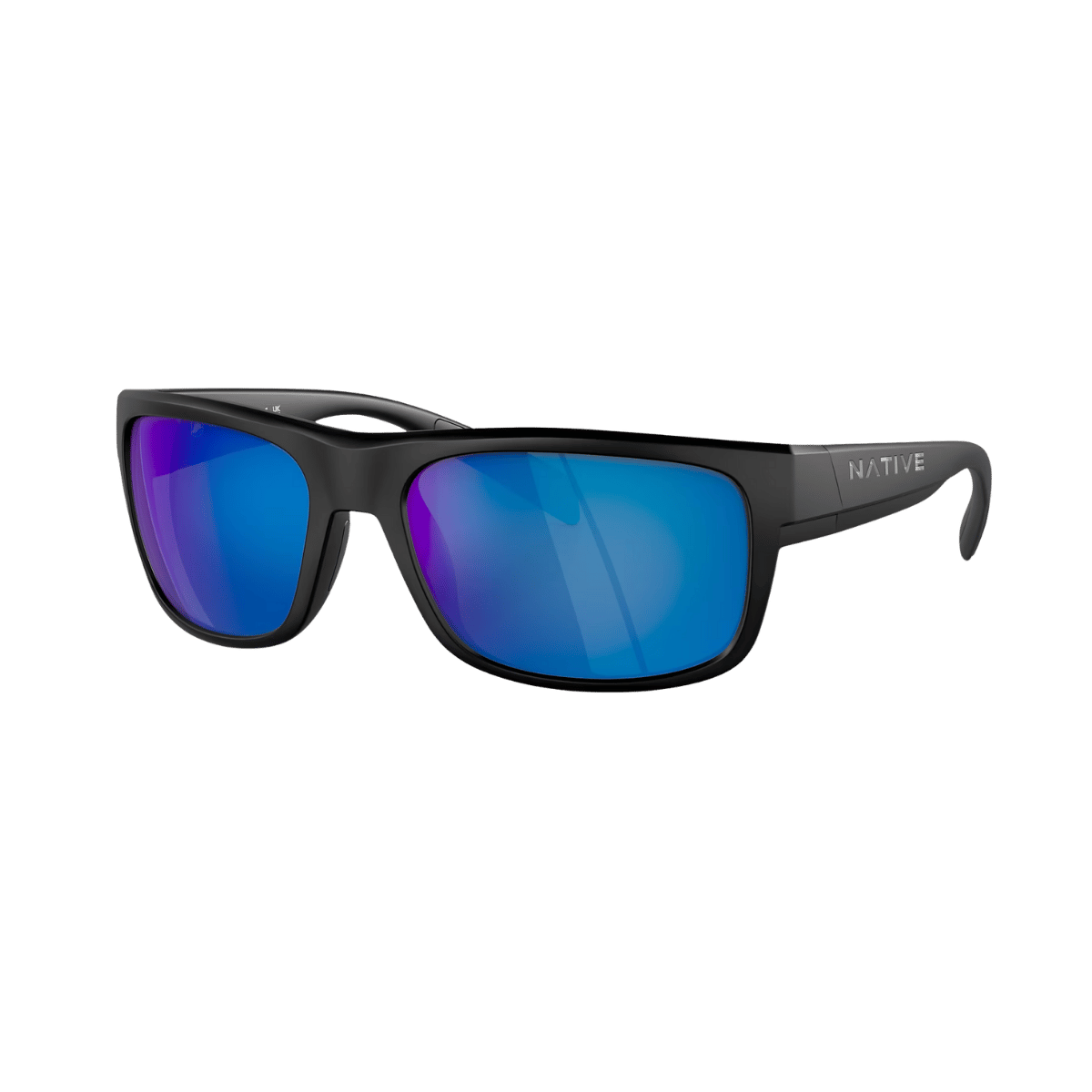 Native Eyewear Ashdown Sunglasses Polarized Adventure - MATTE BLK - BLUE REFLEX POL
