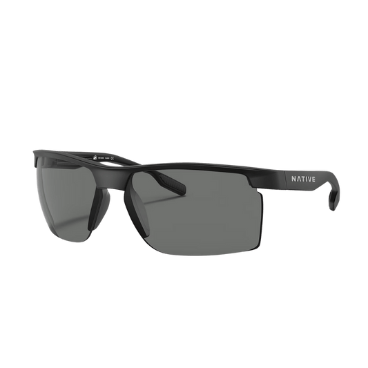 Native Eyewear Ridge-Runner Crest Sunglasses – Polarized High-Performance Sport Shades - MATTE BLK