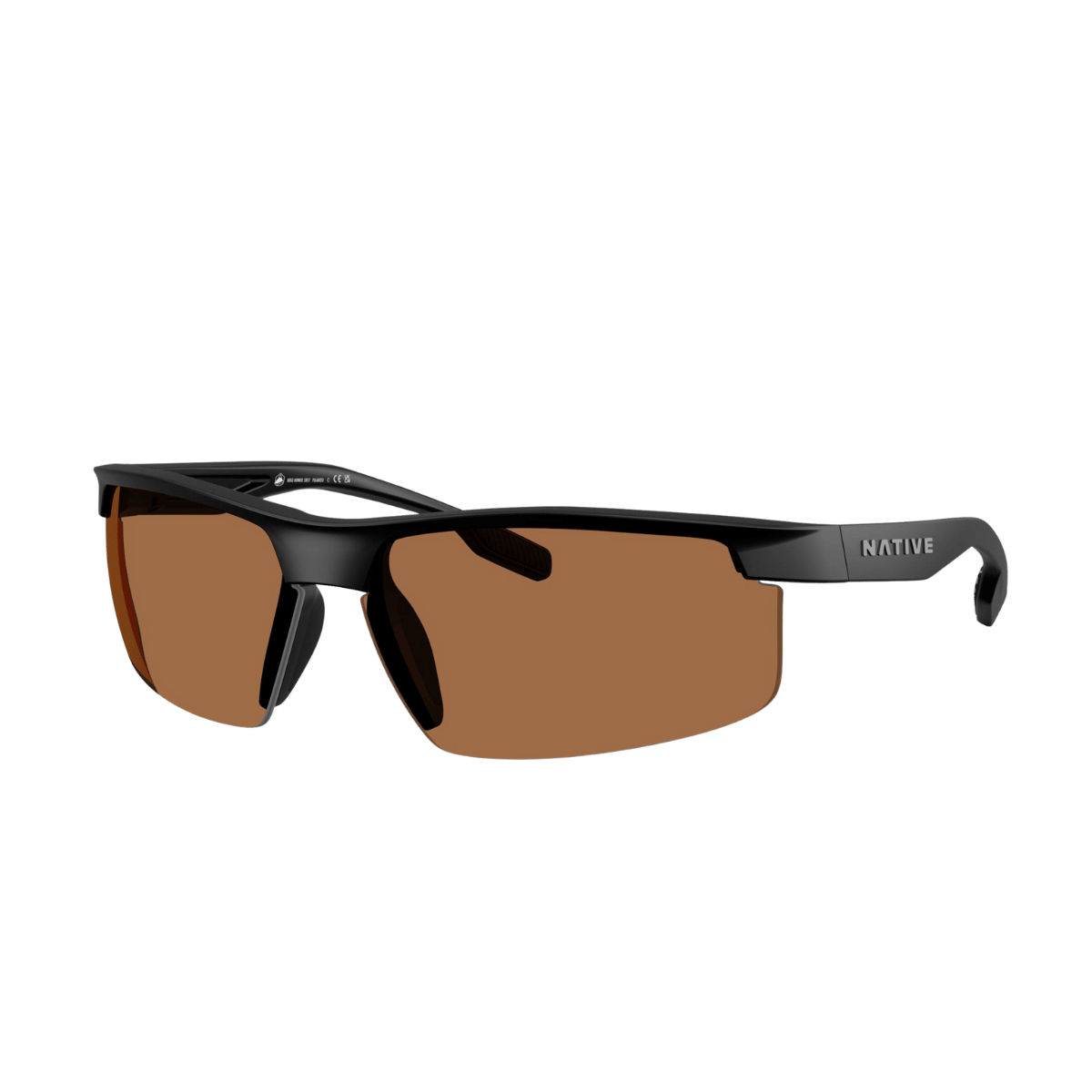 Native Eyewear Ridge-Runner Crest Sunglasses – Polarized High-Performance Sport Shades - SATIN QUARTZ