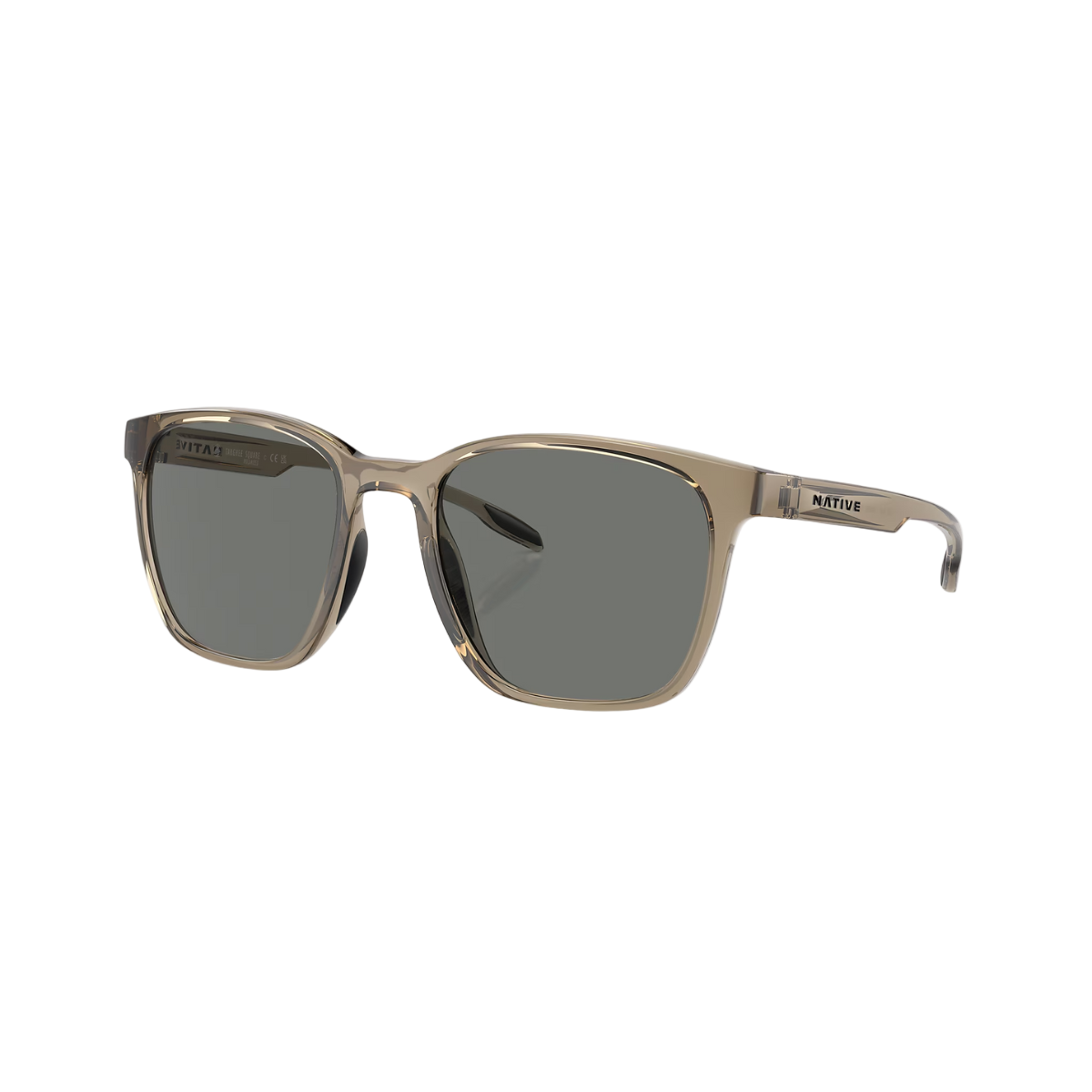 Native Eyewear Targhee Square Sunglasses – Polarized Adventure Lifestyle Shades - MATTE TORT