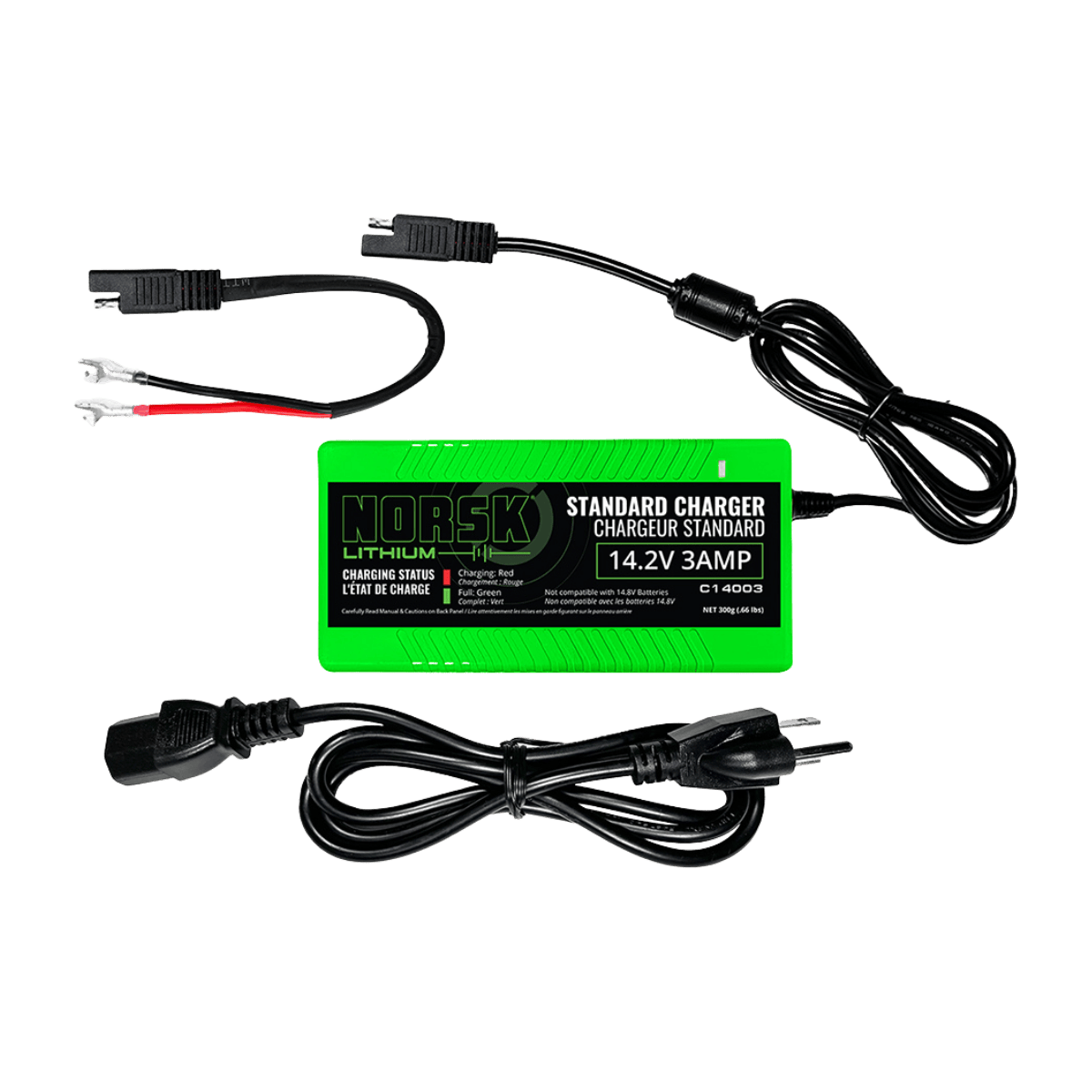 NORSK FISHING 12.8V-15AH-LIFEPO4 BATT WITH CHARGER - CHARGER KIT