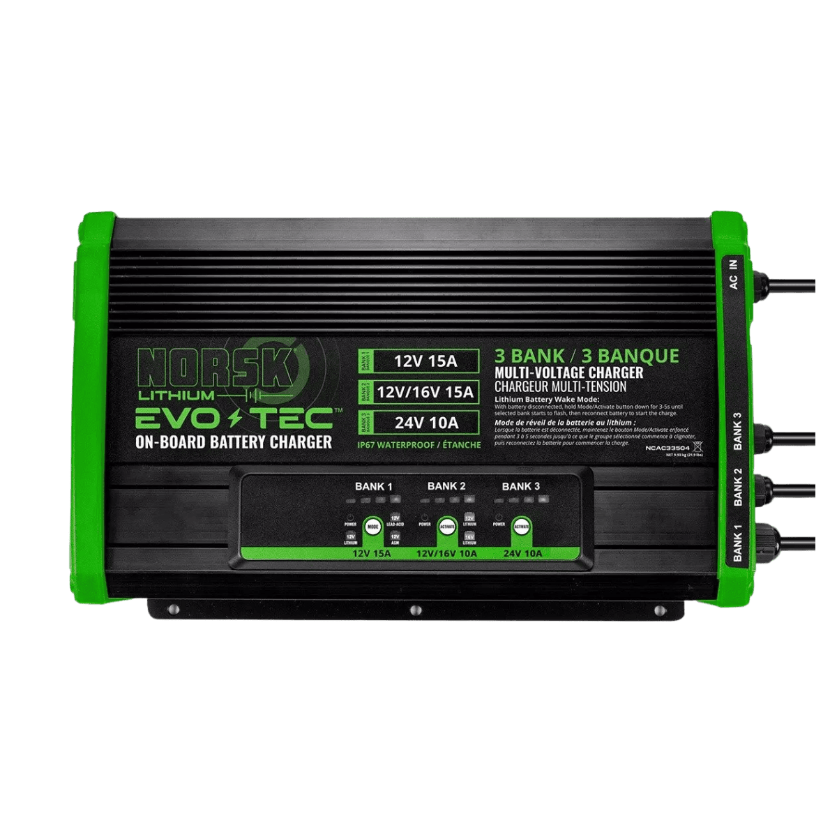 NORSK FISHING 12C+12V/16V+24V 3B BATTERY CHARGER