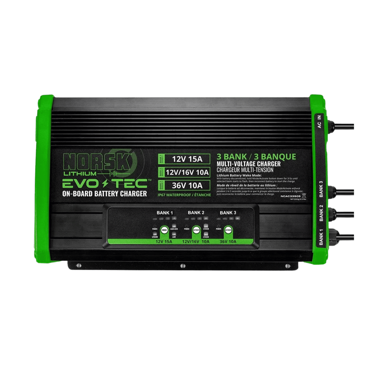 NORSK FISHING 12V+12V/16V+36V 3B BATTERY CHARGER