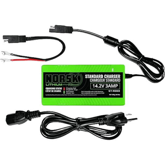 NORSK FISHING 14.2V-3A LIFEPO4 STANDARD CHARGING CABLES