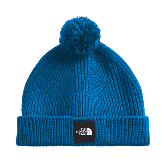 NORTH FACE LITTLES BOX LOGO POM BEANIE - HERO BLUE