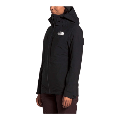 NORTHFACE WOMEN'S THERMOBALL ECO SNOW TRICLIMATE JACKET - TNF BLACK - SIDE VIEW