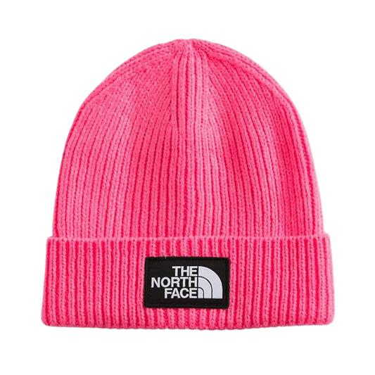 THE NORTH FACE LOGO BOX CUFFED BEANIE - OS REG - BRILLIANT CORAL