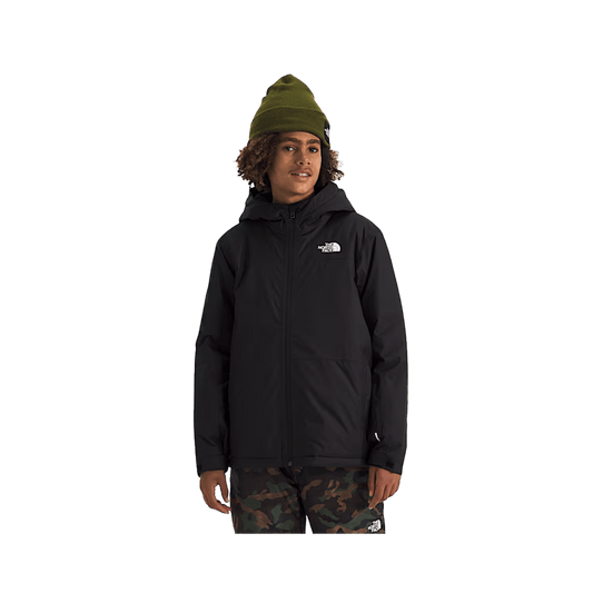THE NORTH FACE BOYS' FREEDOM INSULATED JACKET - TNF BLACK - FRONT VIEW
