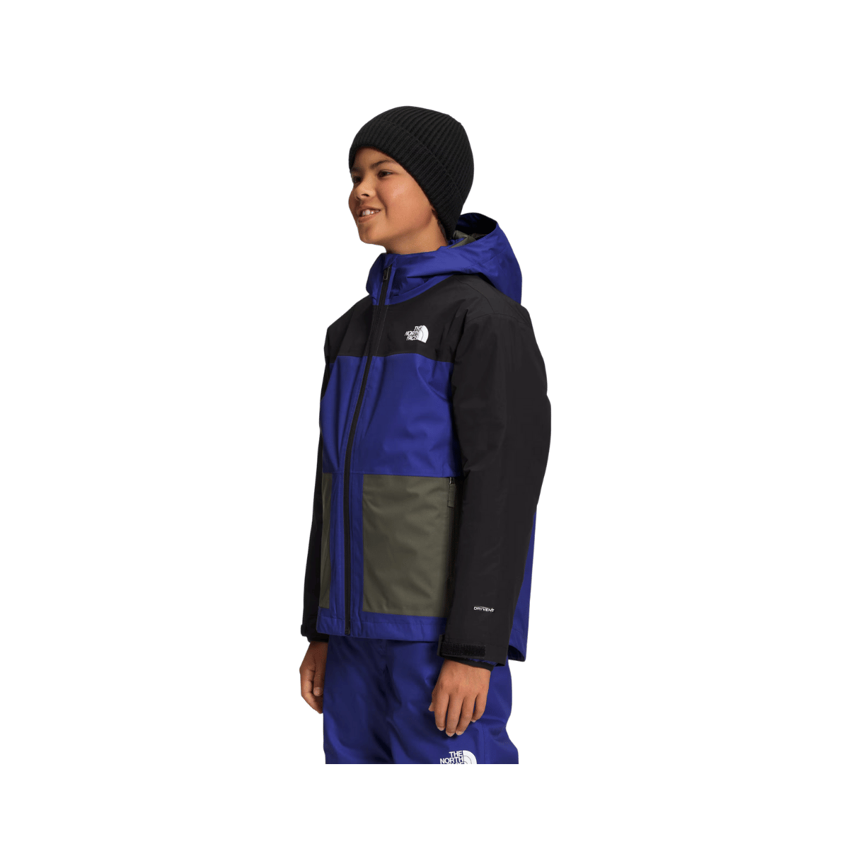 THE NORTH FACE BOYS' FREEDOM TRICLIMATE JACKET - LAPIS BLUE - SIDE VIEW