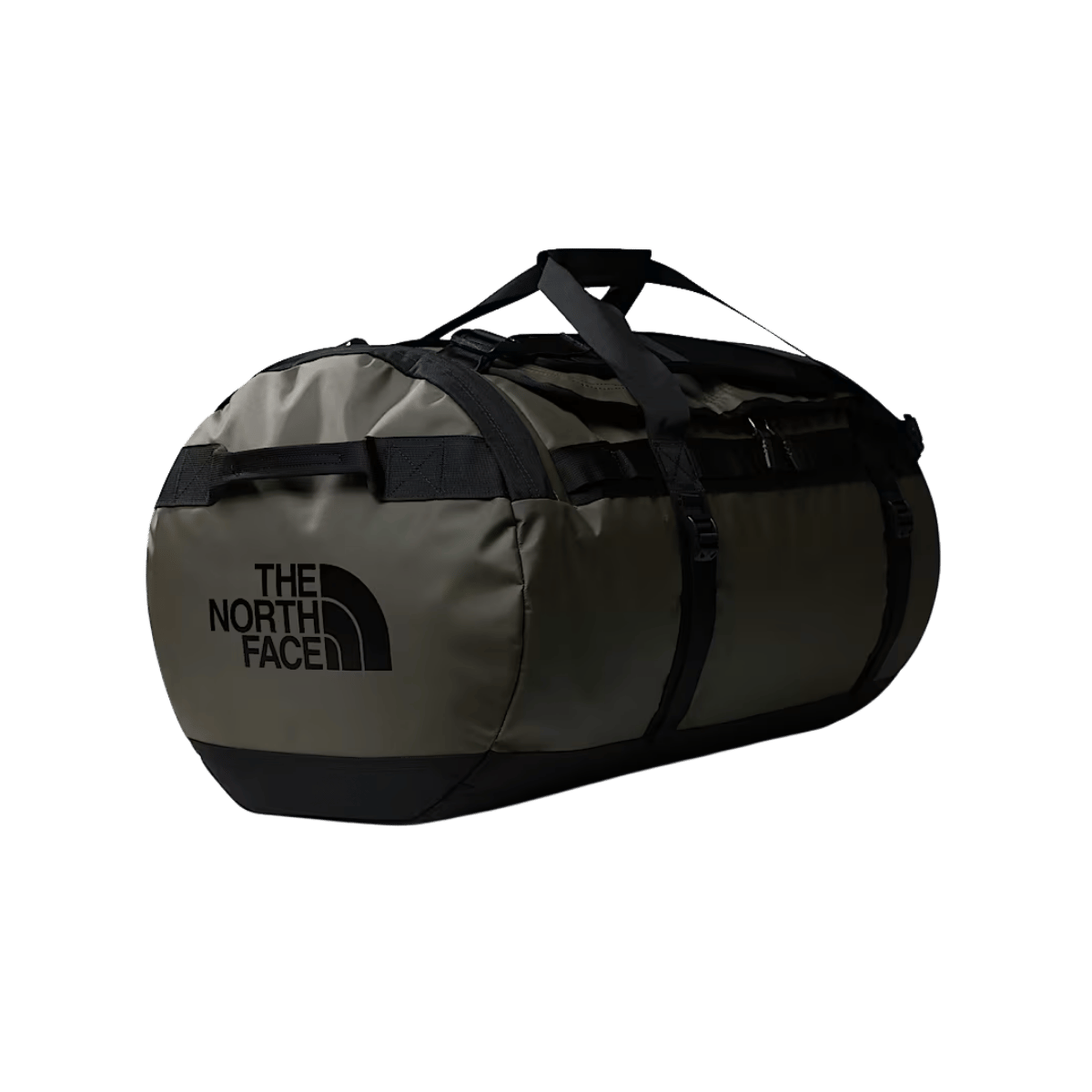 THE NORTH FACE BASE CAMP DUFFEL - LARGE -  NEW TAUPE GREEN TNF BLACK - SIDE VIEW