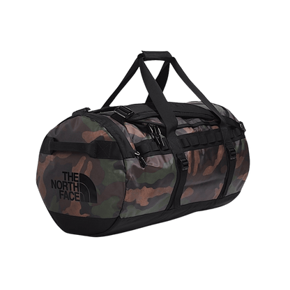 THE NORTH FACE BASE CAMP DUFFEL - MEDIUM - TNF BLACK CAMO- ANGLE VIEW