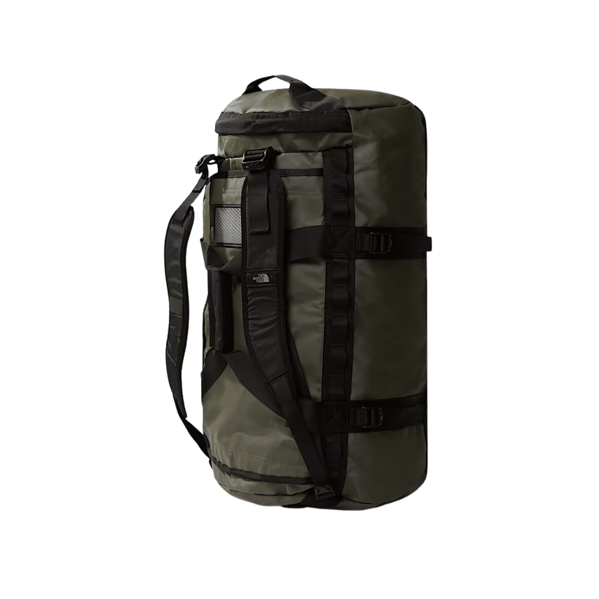 THE NORTH FACE BASE CAMP DUFFEL - MEDIUM - NEW TAUPE GREEN-TNF BLACK NPF - VERTICAL VIEW