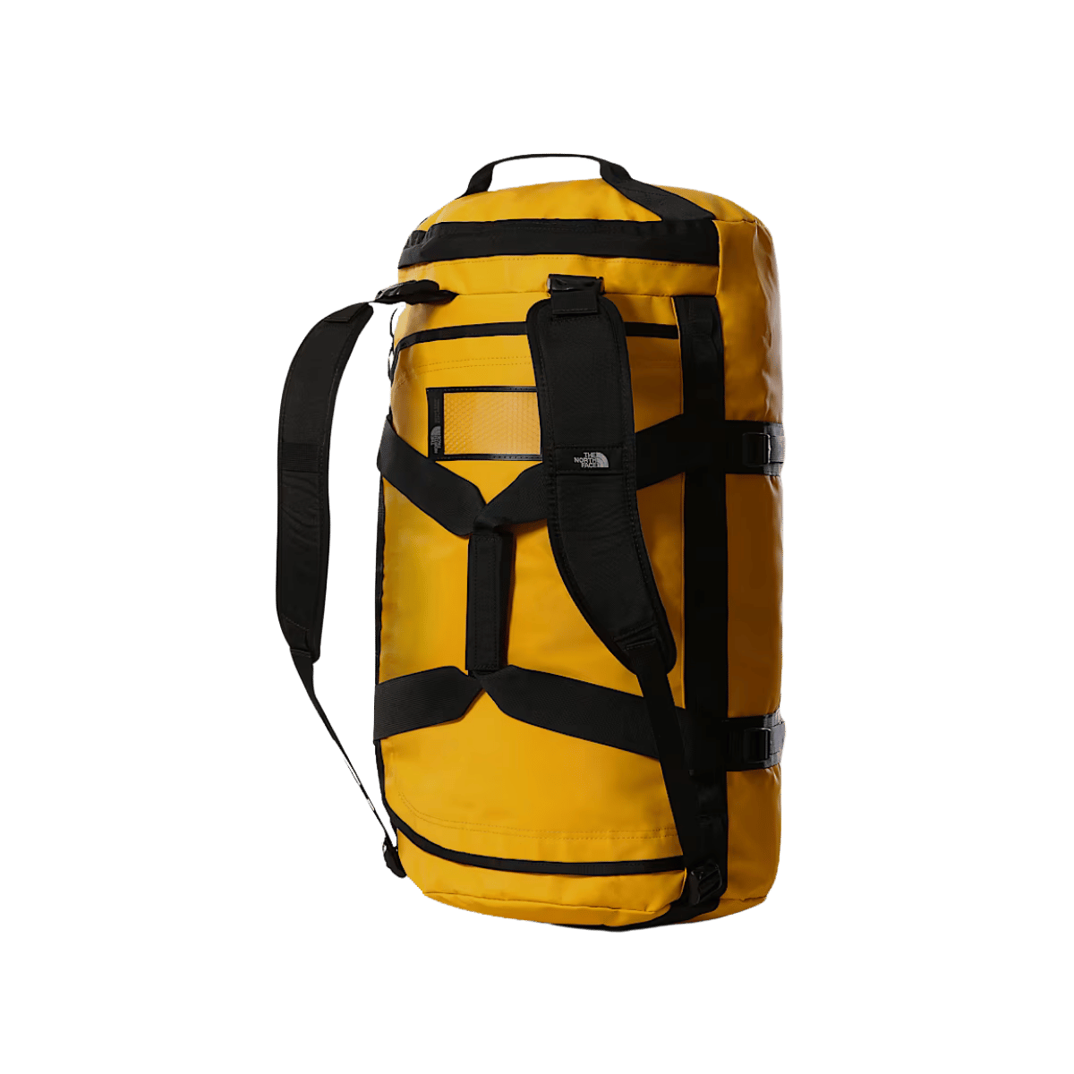 THE NORTH FACE BASE CAMP DUFFEL - MEDIUM - SUMMIT GOLD-TNF BLACK NPF - VERTICAL VIEW