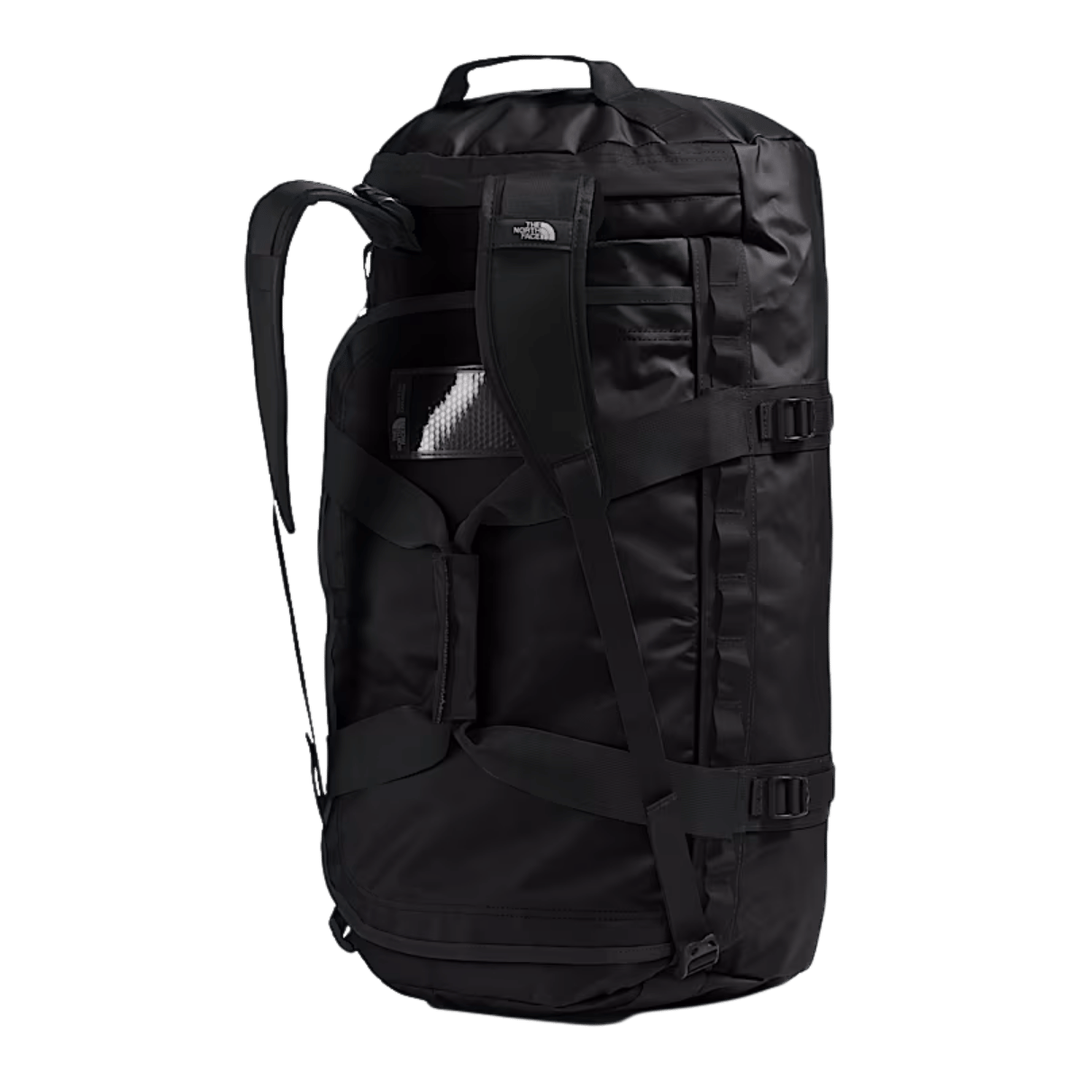 THE NORTHFACE BASE CAMP DUFFEL SM - TNF BLACK/TNF WHITE - BACK VIEW