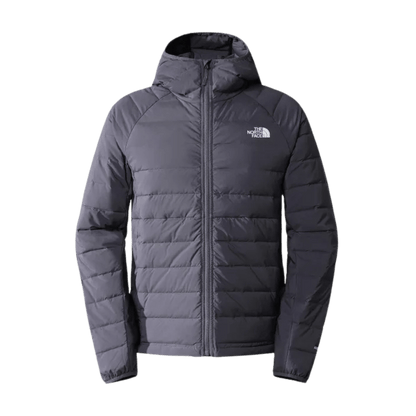 THE NORTH FACE MEN'S BELLEVIEW STRETCH DOWN HOODIE JACKET - VANADIS GREY - FRONT VIEW
